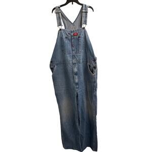 VTG Mens Dickies Denim Overalls 42x32 Workwear Baggy Skater Y2K Streetwear Gorp